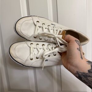 Keds White Canvas Low-Top Sneakers